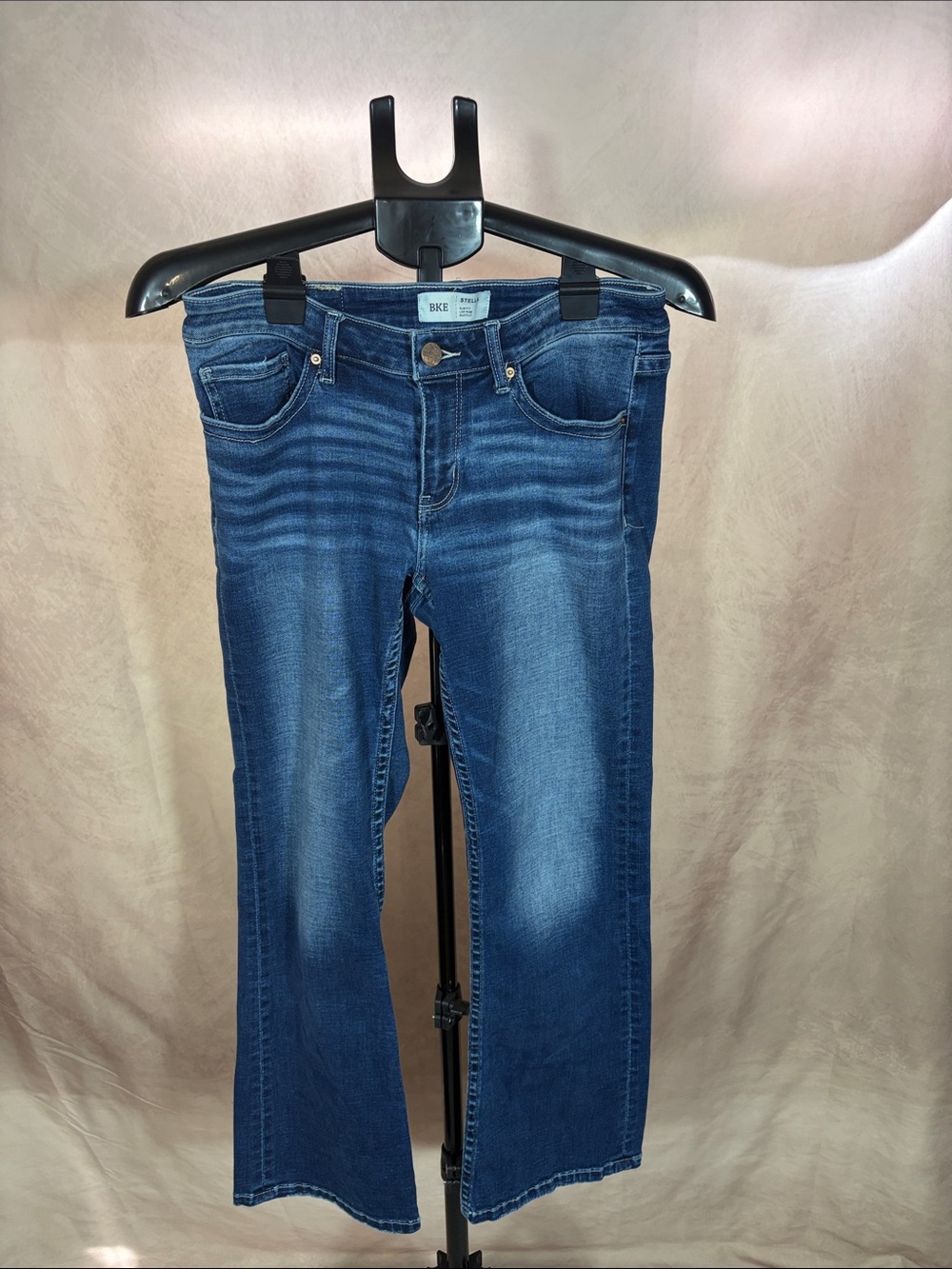 BKE Stella Women's Dark Blue Flare Jeans Slim Fit 28 x 29.5